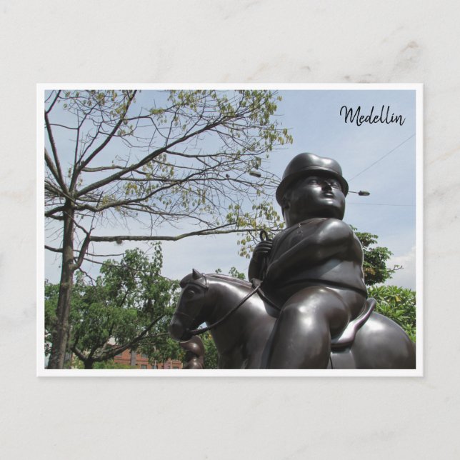 Postal hombre botero a caballo (Anverso)
