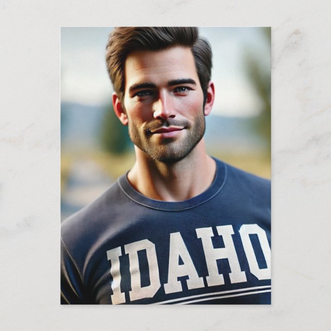Postal Hombre con camisa de Idaho (Anverso)