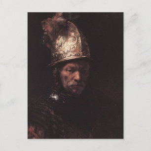 Postal Hombre con casco de oro