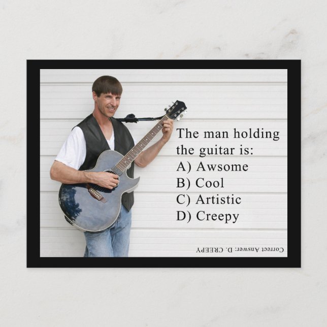 Postal hombre con guitarra (Anverso)