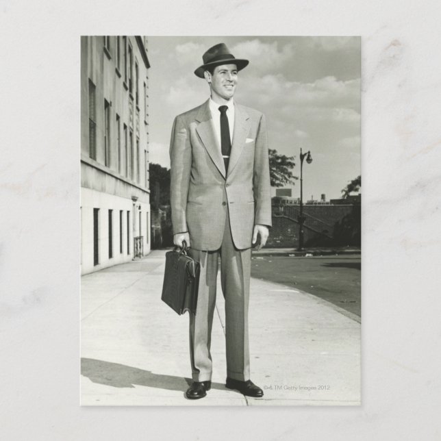 Postal Hombre con traje (Anverso)