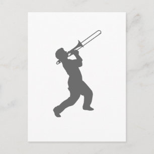 Postal hombre con trombona