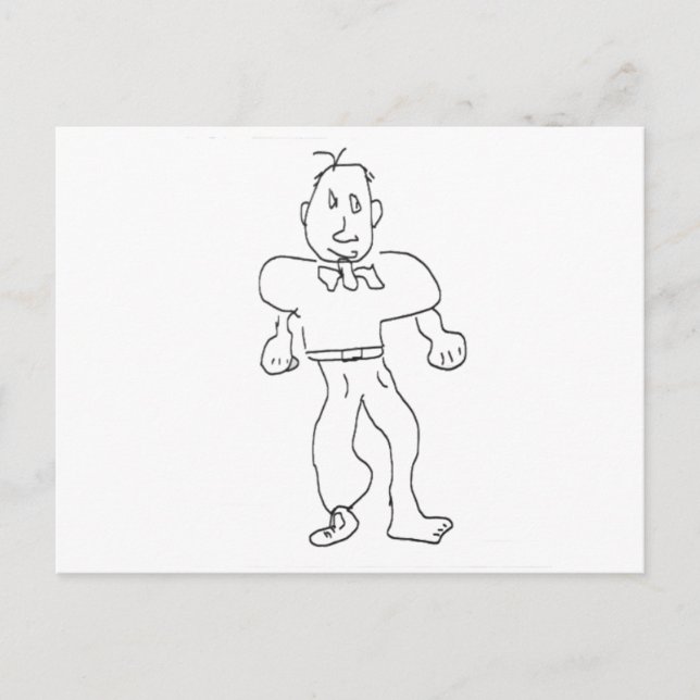 Postal Hombre con un zapato Gibney El Museo Zazzle (Anverso)