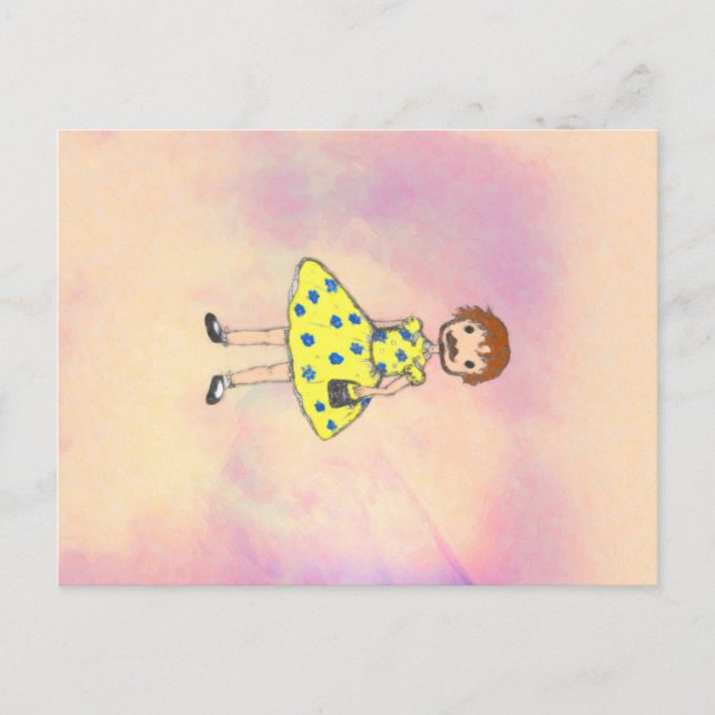 Postal Hombre con vestido elegante  (Anverso)