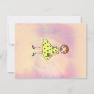 Postal Hombre con vestido elegante 