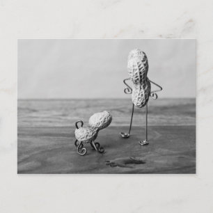 Postal Hombre de cacahuete y perro