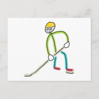 Hombre de hockey sobre hielo con palo