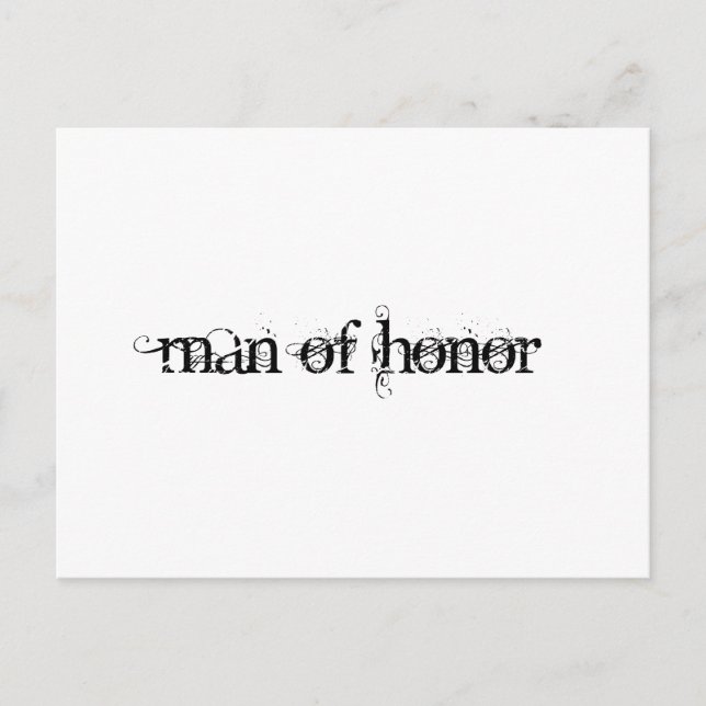 Postal Hombre de honor (Anverso)