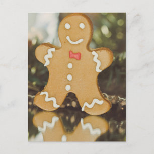 Postal Hombre de jengibre de Navidad