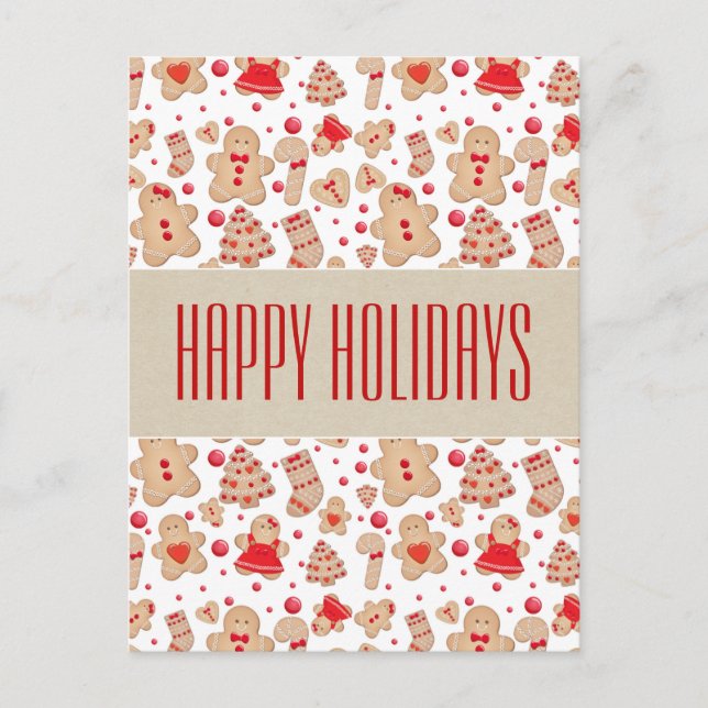 Postal Hombre de Jengibre Galletas Horneadas Rústico Guar (Anverso)