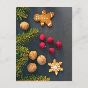 Postal Hombre de jengibre Navidad