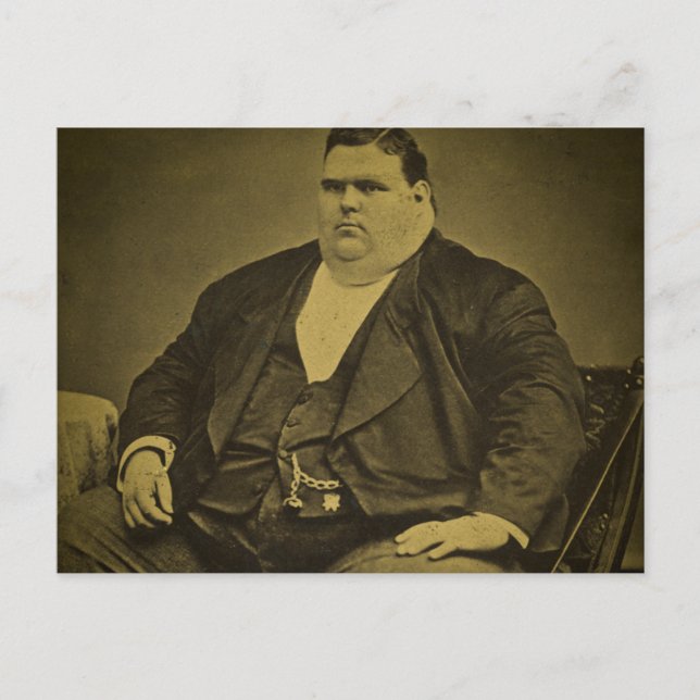 Postal Hombre de la grasa del acto secundario del (Anverso)