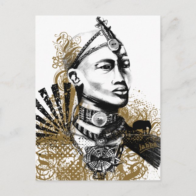 Postal Hombre de Leo Maasai (Anverso)