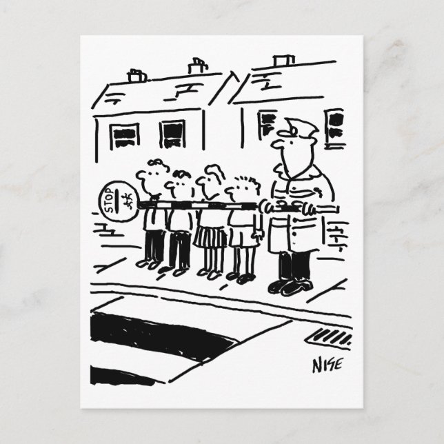 Postal Hombre de Lollipop usa el Lollipop como barrera de (Anverso)