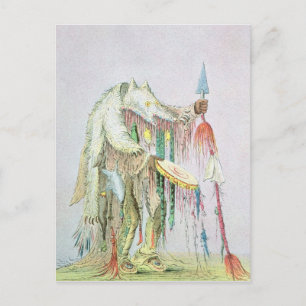 Postal Hombre de medicina de pie negro