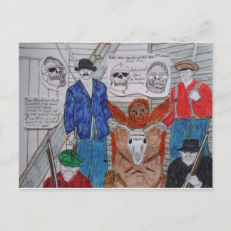 Postal Hombre de pie grande, 1910, asesinado