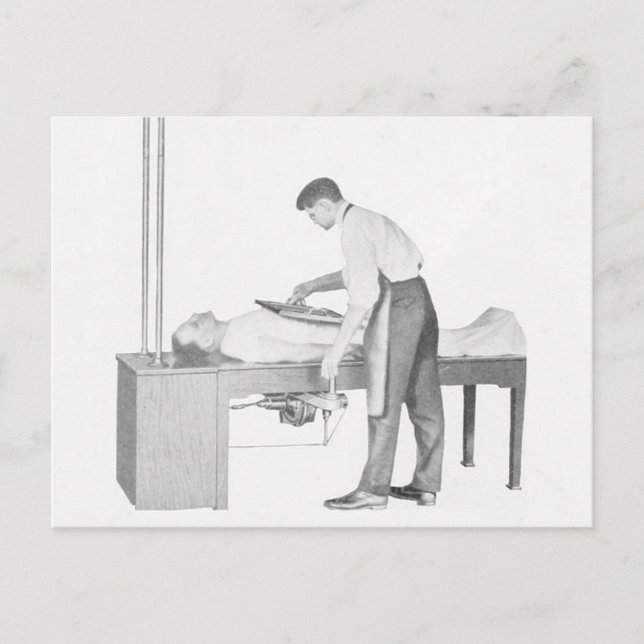 Postal Hombre de rayos X vintage (Anverso)