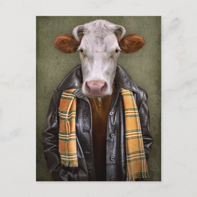 Postal Hombre de vaca (Anverso)