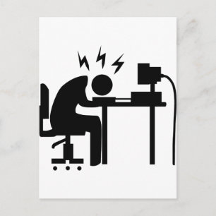 Postal Hombre en el trabajo