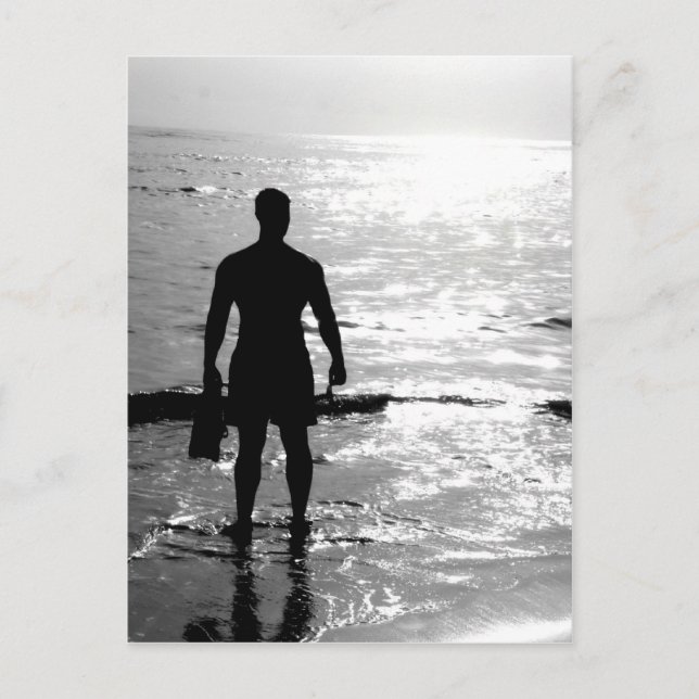 Postal Hombre en la salida del sol (Anverso)