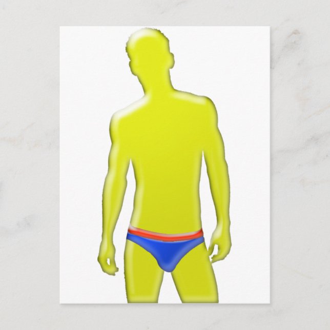 Postal Hombre en ropa interior (Anverso)