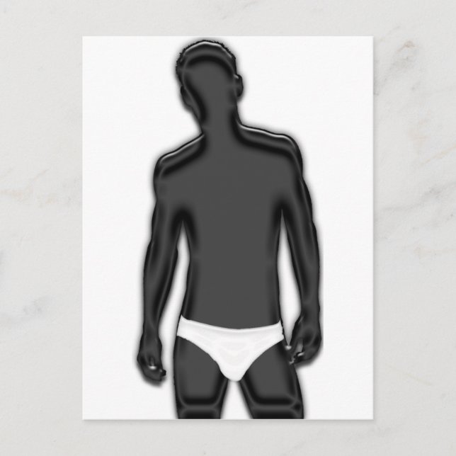 Postal Hombre en ropa interior (Anverso)