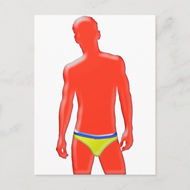 Postal Hombre en ropa interior (Anverso)