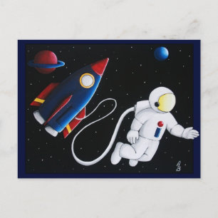 Postal Hombre espacial