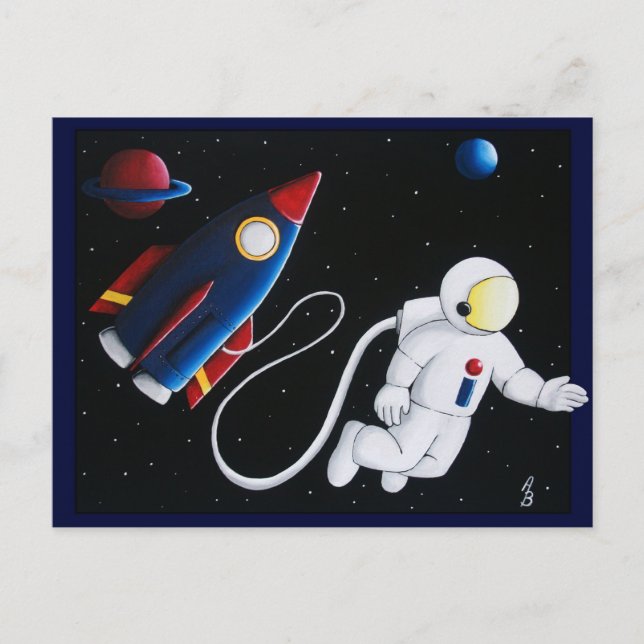 Postal Hombre espacial (Anverso)