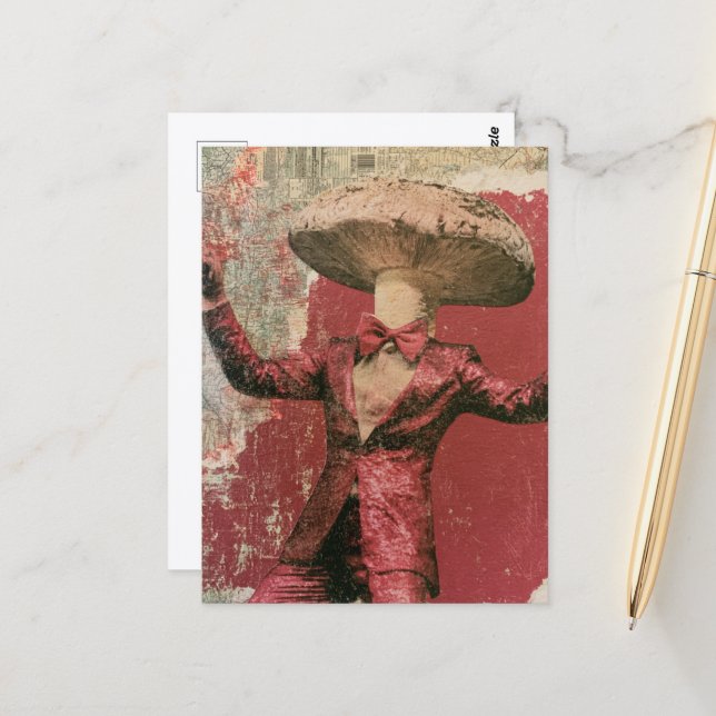 Postal Hombre Hongo Bailarín (Anverso/Reverso In Situ)