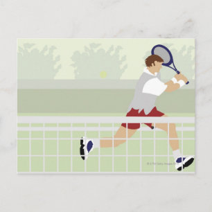 Postal Hombre jugando al tenis 2