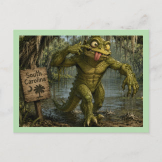 Postal Hombre Lagarto de Carolina del Sur