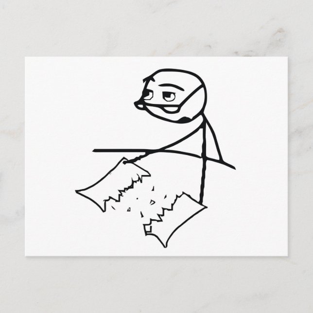 Postal Hombre Lágrima de Periódico (Anverso)