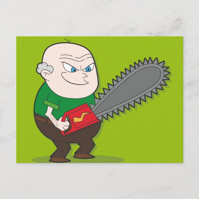 Postal Hombre malvado de Chainsaw (Anverso)
