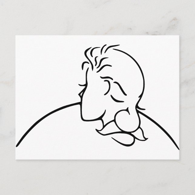 Postal Hombre Mayor O Joven Ilusión Óptica (Anverso)