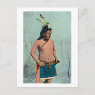 Postal Hombre nativo llamado Lone Elk
