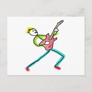 Postal Hombre palo de guitarra