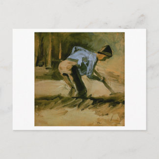 Postal Hombre parado con palo o espada, Vincent van Gogh