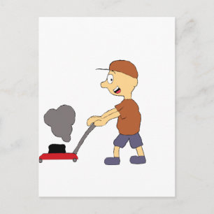 Postal Hombre personalizado Con Ducha De Césped