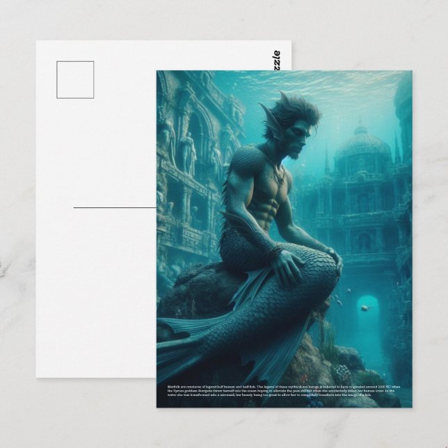 Postal Hombre-pez (Anverso / Reverso)