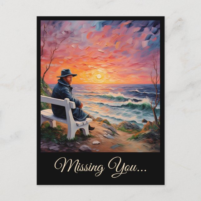 POSTAL "HOMBRE POR EL MAR" (Anverso)