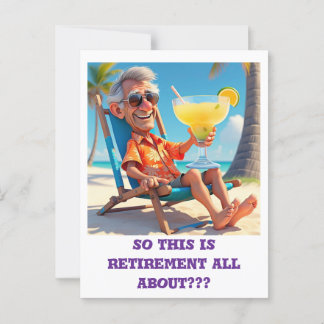 POSTAL " HOMBRE RETIRADO EN LA PLAYA "