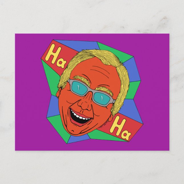 Postal Hombre risible (autorretrato artístico) (Anverso)