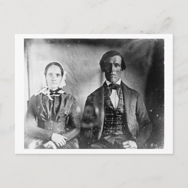 Postal Hombre sentado y pareja de mujeres 1840 (Anverso)