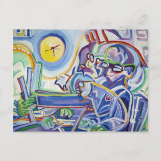 Postal Hombre sin dormir con gobernante