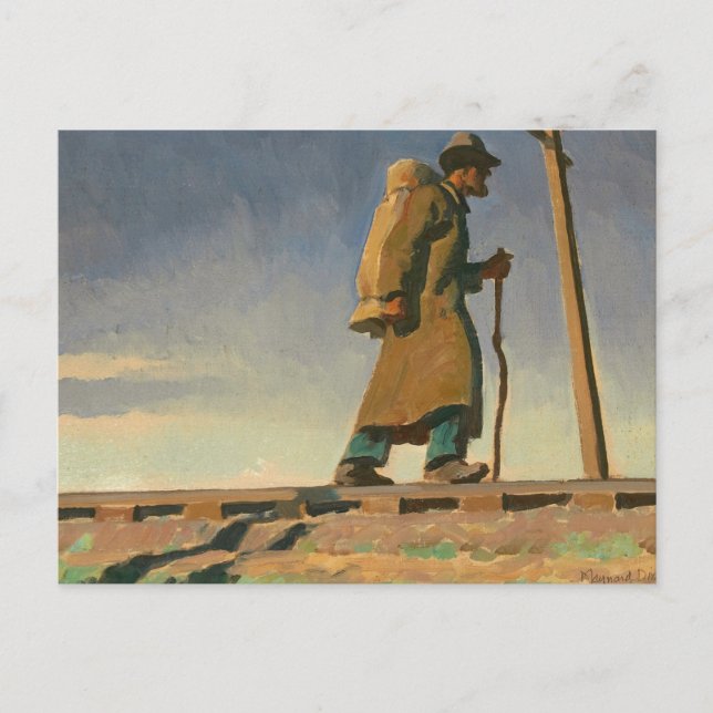 Postal Hombre sin hogar, 1938, de Maynard Dixon (Anverso)