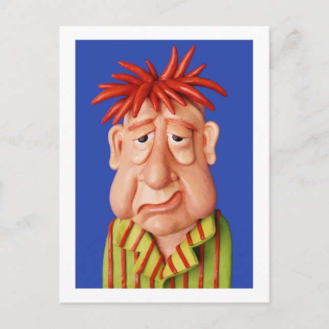 Postal Hombre soñoliento (Anverso)