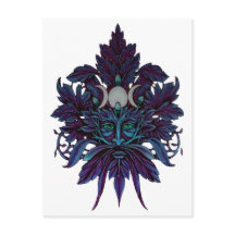 Hombre Verde pagano Triple luna Dios Wiccan