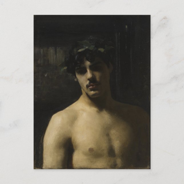 Postal Hombre vistiendo Laureles (Anverso)