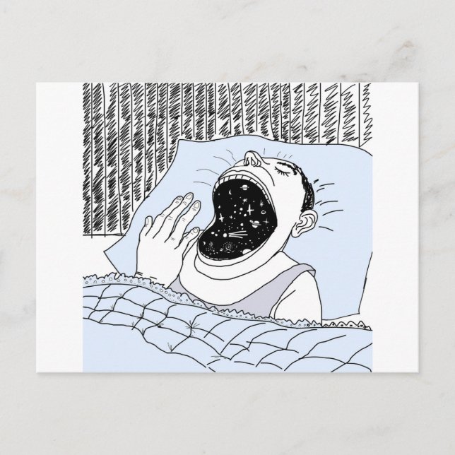 POSTAL HOMBRE Y COSMOS (Anverso)